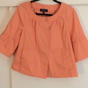 Talbots Babydoll Jacket Peach Sz 12 Petite Excellent Condition